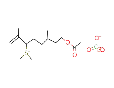 (6-acetoxy-1-isopropenyl-4-methylhexyl)dimethylsulfonium perchlorate