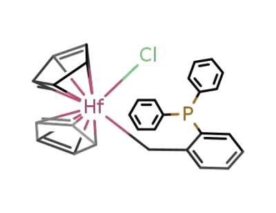 {(cyclopentadienyl)2(o-diphenylphosphinobenzyl)HfCl}