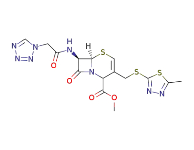 (6R,7R)-3-(5-Methyl-[1,3,4]thiadiazol-2-ylsulfanylmethyl)-8-oxo-7-(2-tetrazol-1-yl-acetylamino)-5-thia-1-aza-bicyclo[4.2.0]oct-3-ene-2-carboxylic acid methyl ester